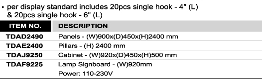 Bảng hiệu trưng bày TDAF9225